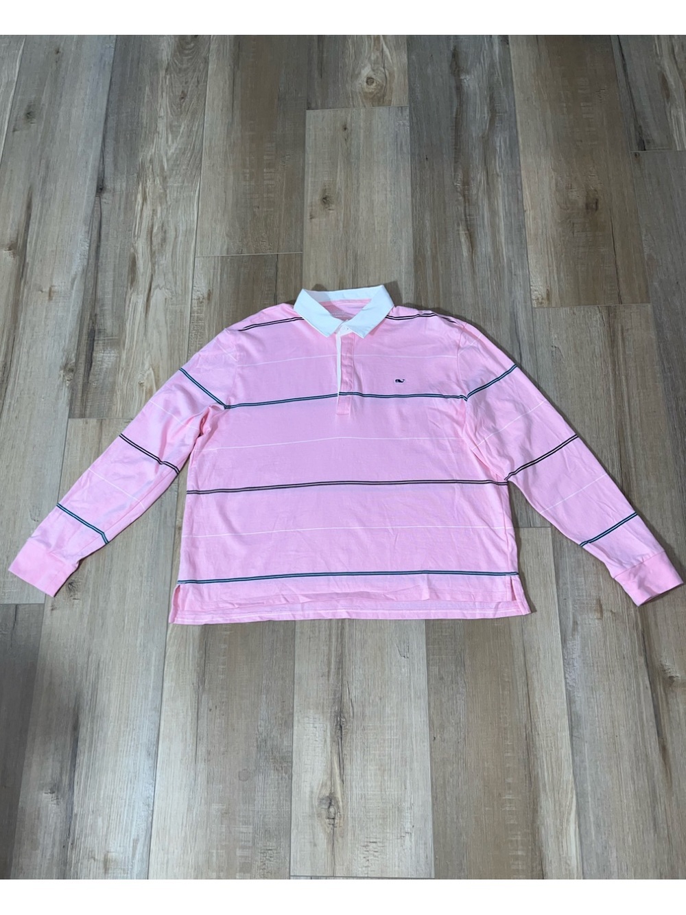 Vineyard Vines Women’s Cotton Heritage Striped Rugby Polo Top Size XL